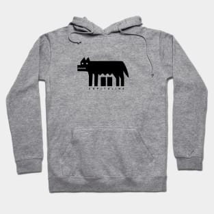 Minimalist design of Capitoline Wolf. Art in black ink Hoodie